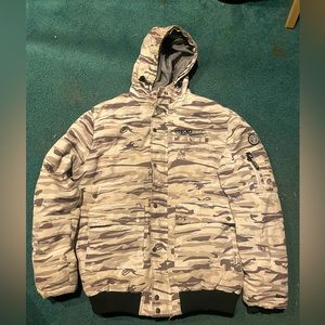 Ecko unltd grey Camo puffer jacket
